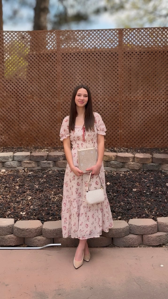 A young woman holding her Bible before Friday youth service at Morning Star Christian Church in Boise